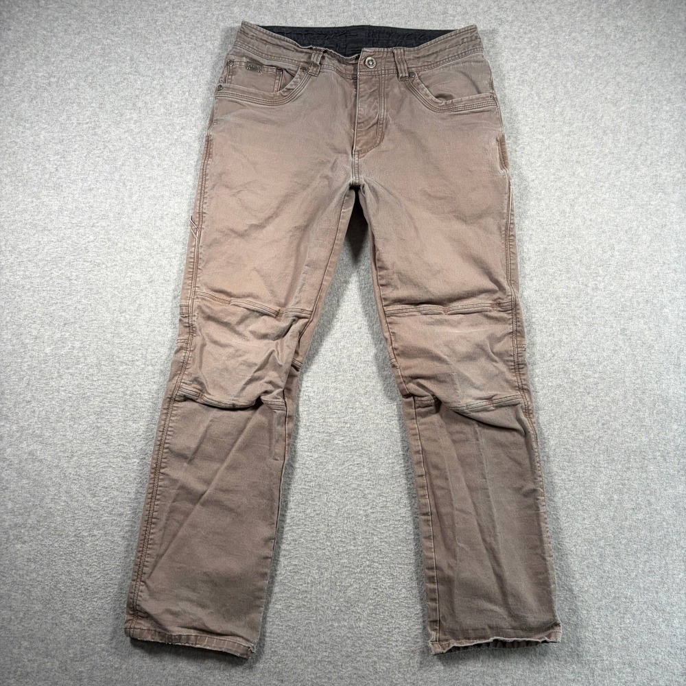 Kuhl Rebel Pants Mens 32x30 Brown Vintage Patina Dye Hiking Work Pants Worn